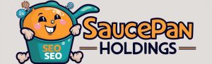 My business name is saucepan holdings, i do SEO and website building. I need a logo in more of a cartoon expression that is 3 times as wide as tall